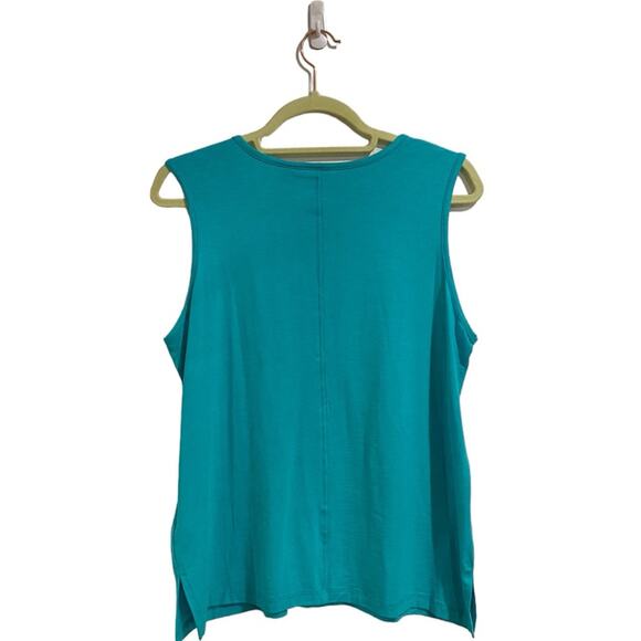 Max Studio Teal Muscle Tank Sz L - Picture 8 of 11
